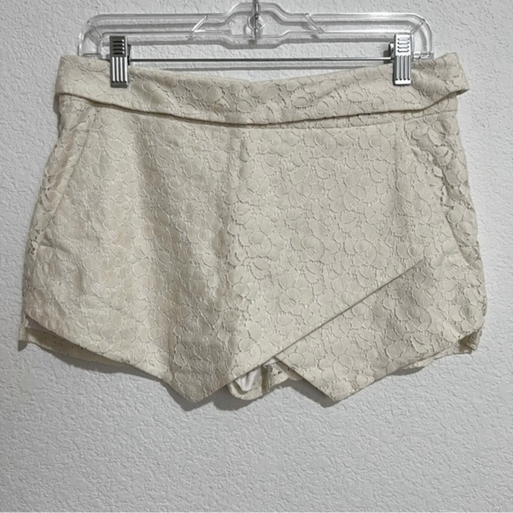Artizia Talula Berklee Ivory Lace Lined Skort Pockets Size 6